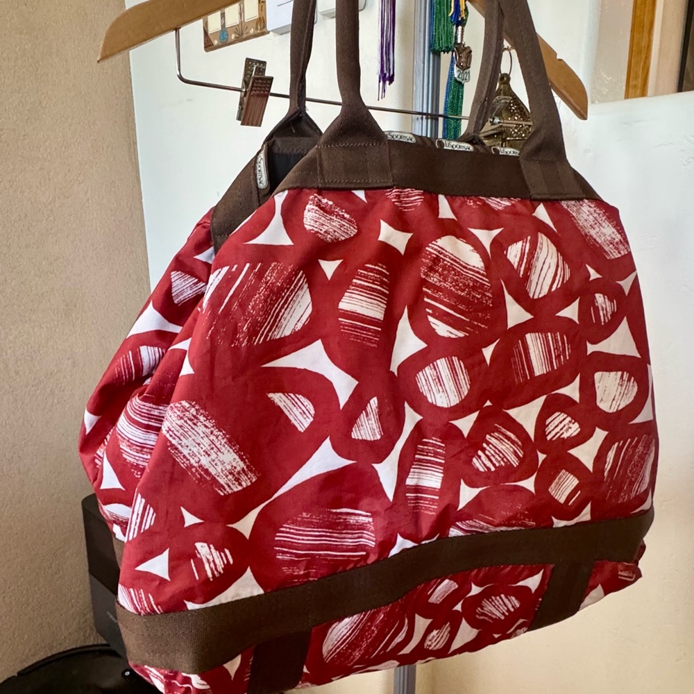 LeSportsac Stylish Red and White Women's Bag